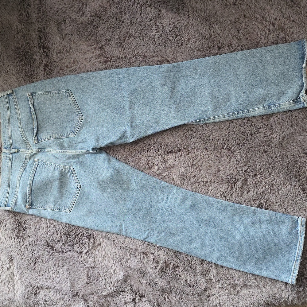 AGOLDE Riley High Rise Button Fly Crop Ankle Ripped Distressed Straight Leg 29 - Picture 3 of 14